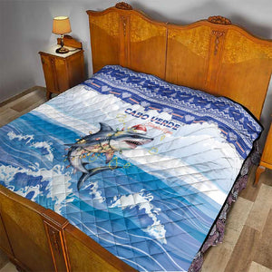 Afro Chirstmas Cabo Verde Football Quilt Allez Tubaroes Azuis - African Pride