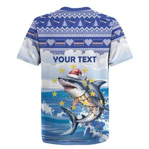 Afro Chirstmas Cabo Verde Football Personalized Rugby Jersey Allez Tubaroes Azuis - African Pride