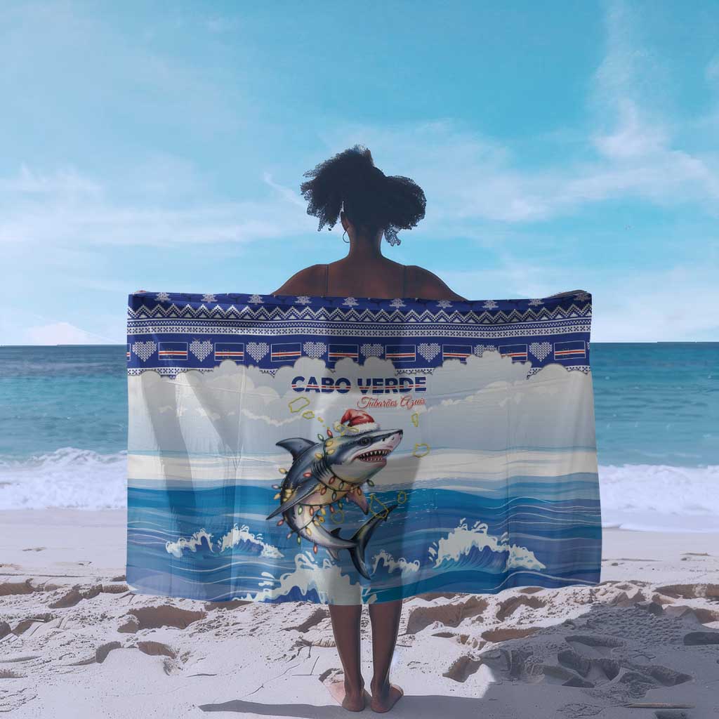 Afro Chirstmas Cabo Verde Football Sarong Allez Tubaroes Azuis - African Pride