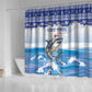 Afro Chirstmas Cabo Verde Football Shower Curtain Allez Tubaroes Azuis - African Pride