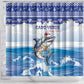Afro Chirstmas Cabo Verde Football Shower Curtain Allez Tubaroes Azuis - African Pride