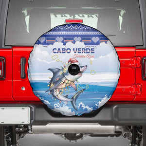 Afro Chirstmas Cabo Verde Football Spare Tire Cover Allez Tubaroes Azuis - African Pride