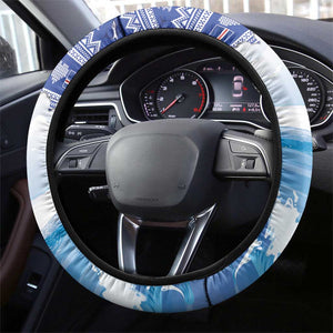 Afro Chirstmas Cabo Verde Football Steering Wheel Cover Allez Tubaroes Azuis - African Pride