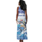Afro Chirstmas Cabo Verde Football Personalized Tank Maxi Dress Allez Tubaroes Azuis - African Pride