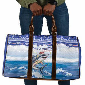Cape Verde Football Christmas Travel Bag Feliz Natal Tubaroes Azuis