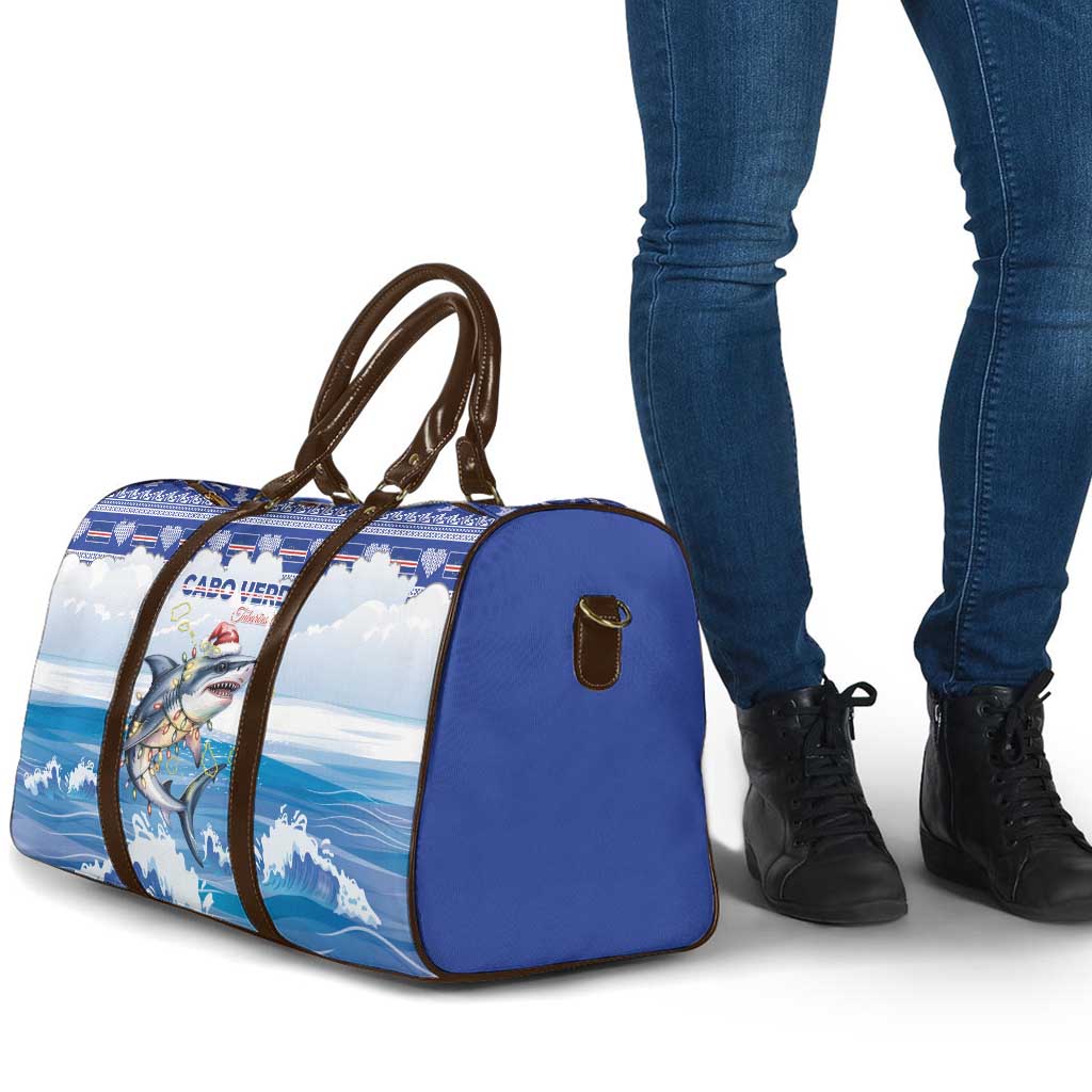 Cape Verde Football Christmas Travel Bag Feliz Natal Tubaroes Azuis