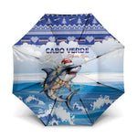 Cape Verde Football Christmas Umbrella Feliz Natal Tubaroes Azuis
