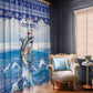 Afro Chirstmas Cabo Verde Football Window Curtain Allez Tubaroes Azuis - African Pride