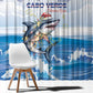 Afro Chirstmas Cabo Verde Football Window Curtain Allez Tubaroes Azuis - African Pride