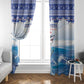Afro Chirstmas Cabo Verde Football Window Curtain Allez Tubaroes Azuis - African Pride