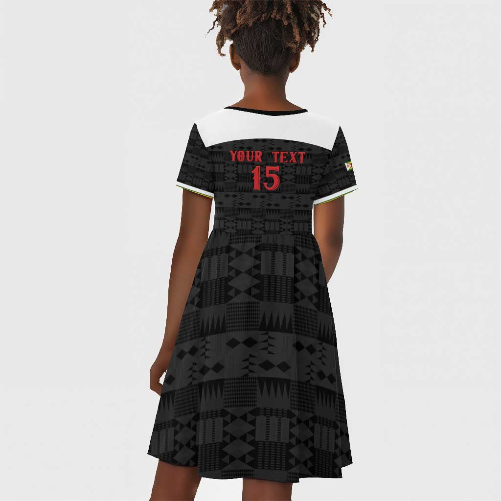 Custom Hockey Zimbabwe Kid Short Sleeve Dress Hatirohwe - We don’t lose - African Pride