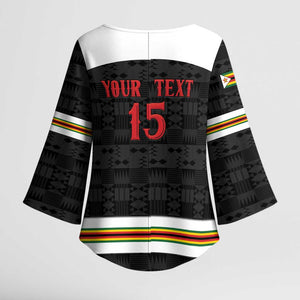 Custom Hockey Zimbabwe Kimono Sleeve Blouse Go Champions