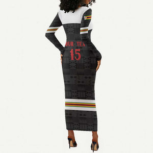 Custom Hockey Zimbabwe Long Sleeve Bodycon Dress Hatirohwe - We don’t lose - African Pride