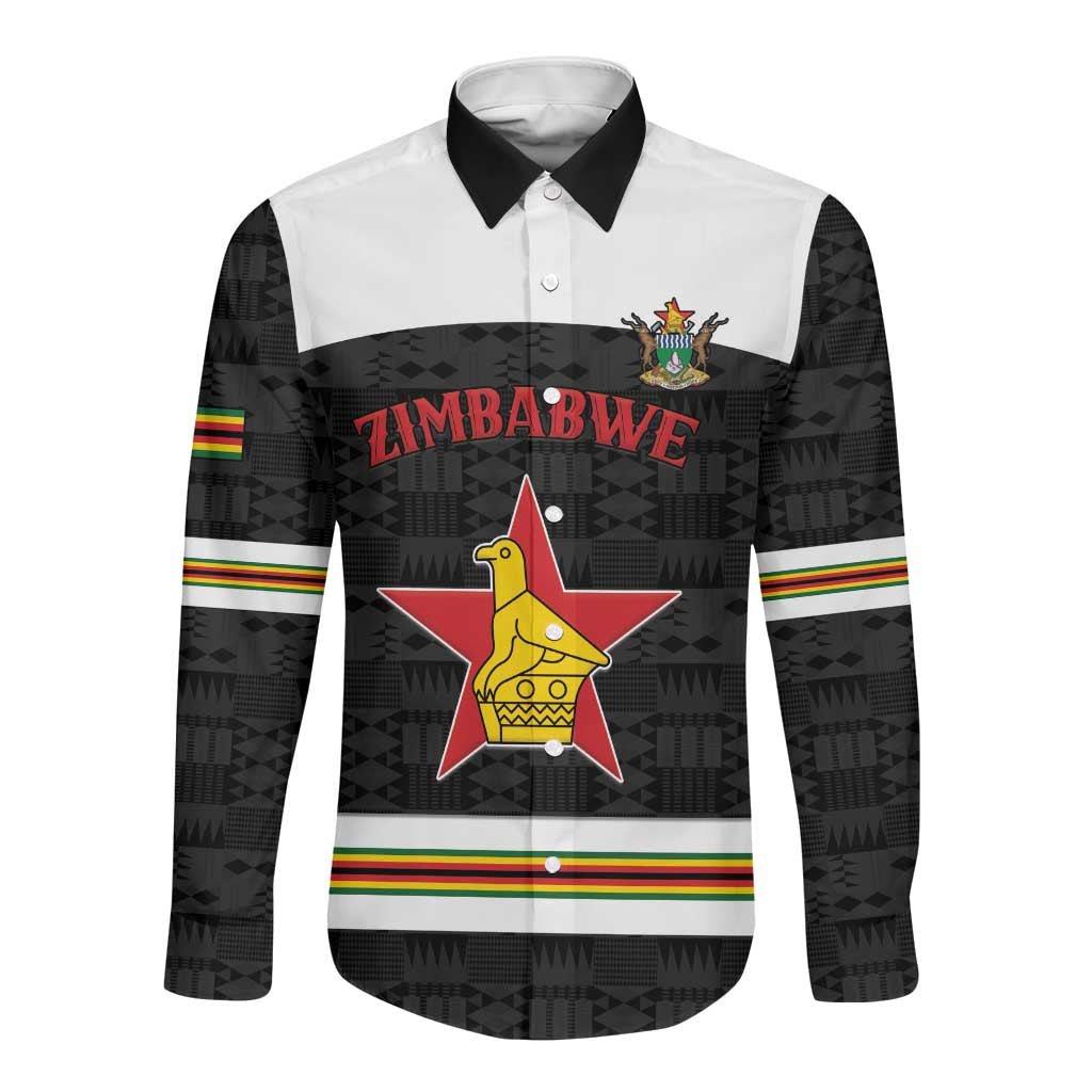 Custom Hockey Zimbabwe Long Sleeve Button Shirt Hatirohwe - We don’t lose - African Pride