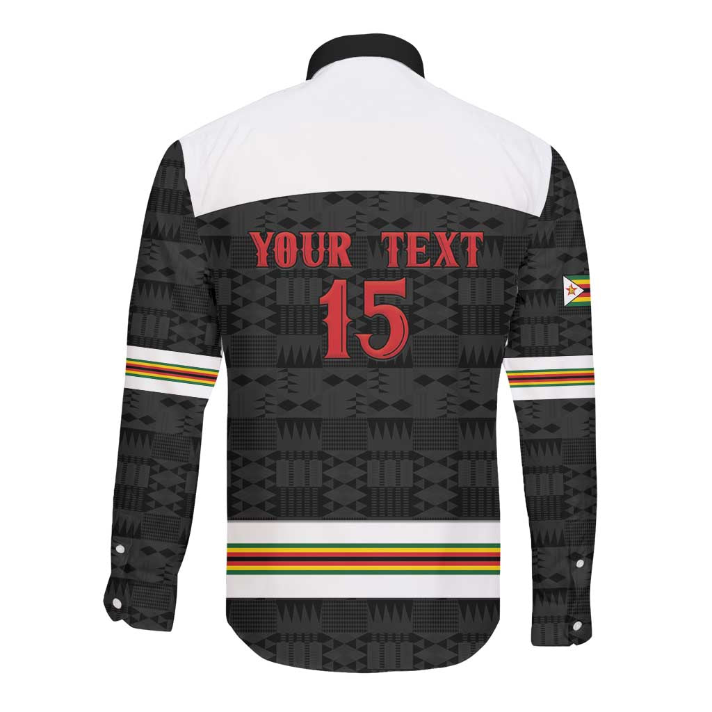 Custom Hockey Zimbabwe Long Sleeve Button Shirt Hatirohwe - We don’t lose - African Pride