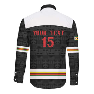 Custom Hockey Zimbabwe Long Sleeve Button Shirt Hatirohwe - We don’t lose - African Pride