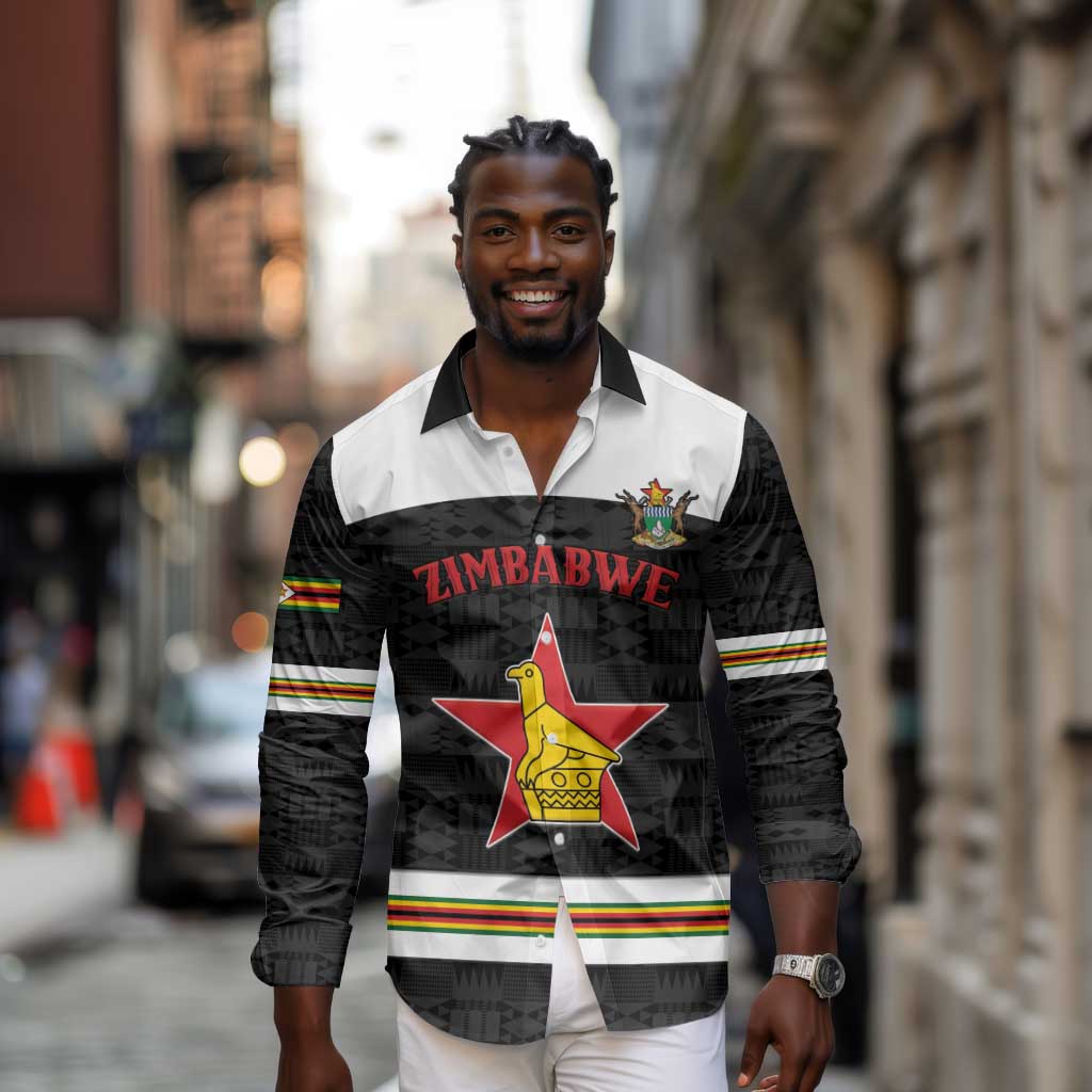 Custom Hockey Zimbabwe Long Sleeve Button Shirt Hatirohwe - We don’t lose - African Pride
