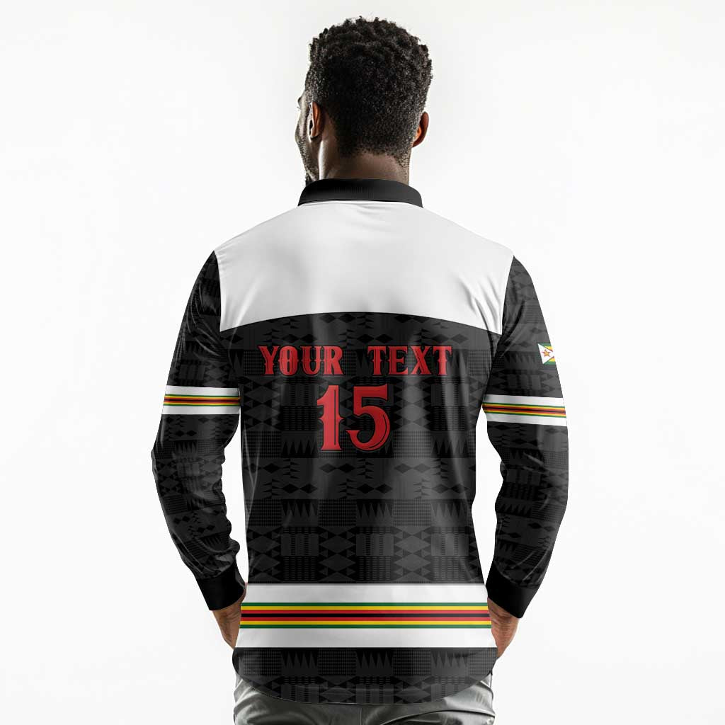 Custom Hockey Zimbabwe Long Sleeve Polo Shirt Hatirohwe - We don’t lose - African Pride