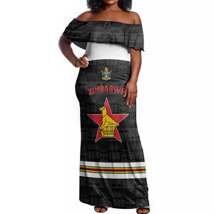 Custom Hockey Zimbabwe Off Shoulder Maxi Dress Hatirohwe - We don’t lose - African Pride