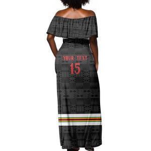 Custom Hockey Zimbabwe Off Shoulder Maxi Dress Hatirohwe - We don’t lose - African Pride