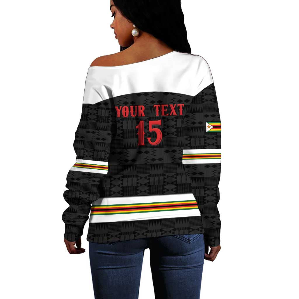 Custom Hockey Zimbabwe Off Shoulder Sweater Hatirohwe - We don’t lose - African Pride
