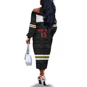 Custom Hockey Zimbabwe Off The Shoulder Long Sleeve Dress Hatirohwe - We don’t lose - African Pride