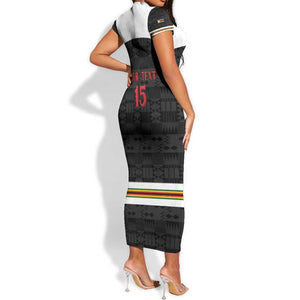 Custom Hockey Zimbabwe Short Sleeve Bodycon Dress Hatirohwe - We don’t lose - African Pride