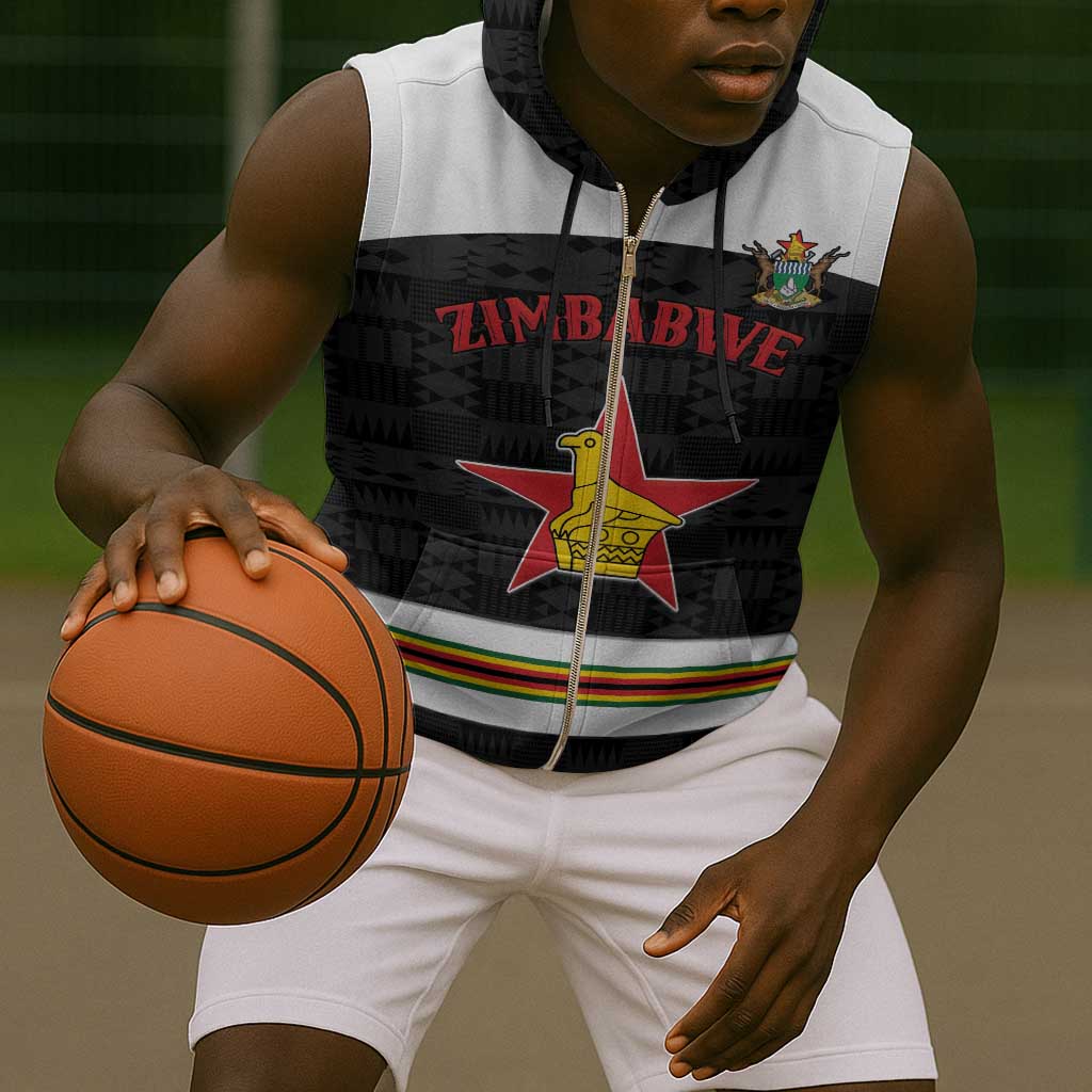 Custom Hockey Zimbabwe Sleeveless Zip Hoodie Hatirohwe - We don’t lose - African Pride