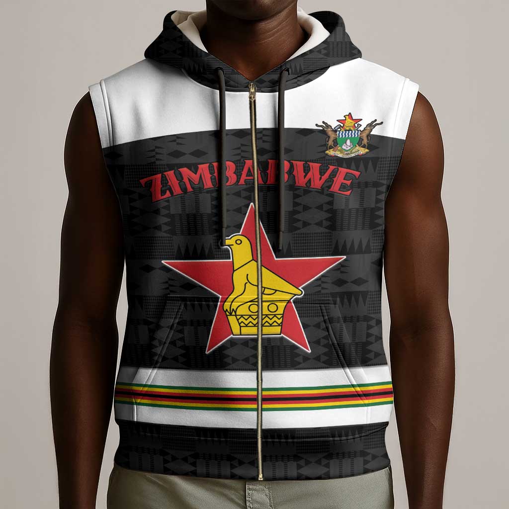 Custom Hockey Zimbabwe Sleeveless Zip Hoodie Hatirohwe - We don’t lose - African Pride