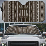 Mali Mud Cloth Auto Sun Shade Bogolanfini Pattern