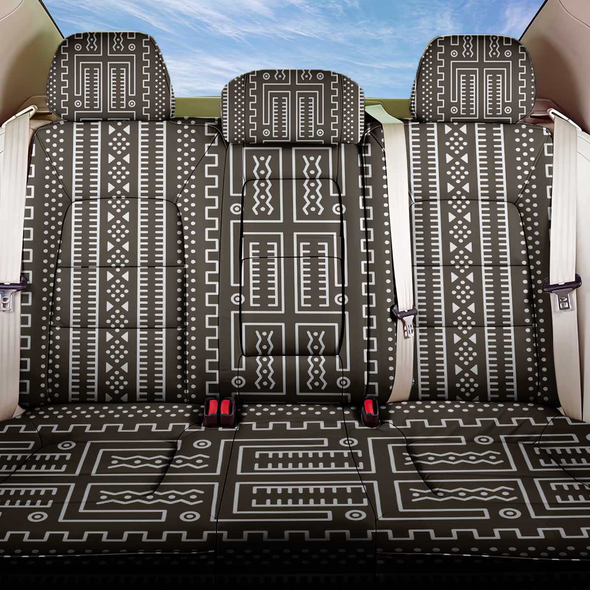 Mali Mud Cloth Bogolanfini Pattern Back Car Seat Cover - African Pride