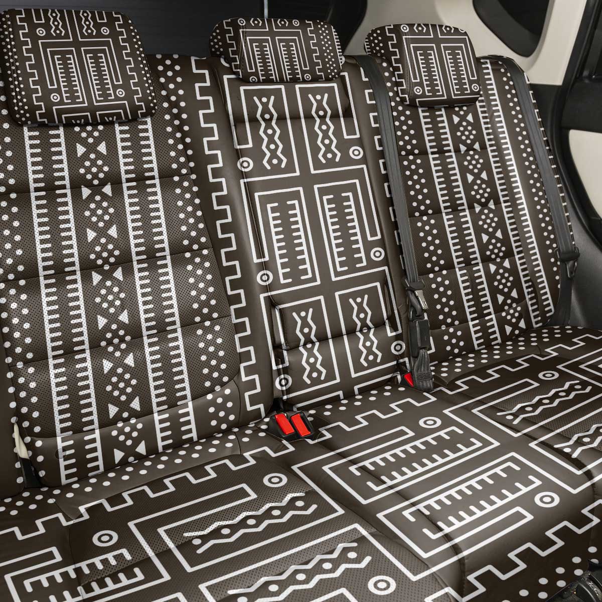 Mali Mud Cloth Bogolanfini Pattern Back Car Seat Cover - African Pride