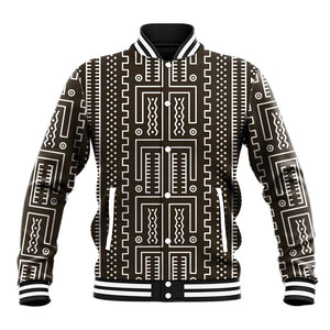 Mali Mud Cloth Bogolanfini Pattern Baseball Jacket - African Pride