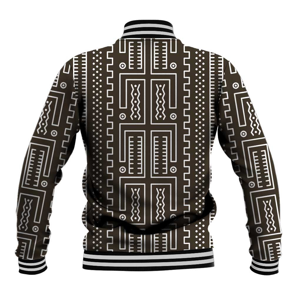 Mali Mud Cloth Bogolanfini Pattern Baseball Jacket - African Pride