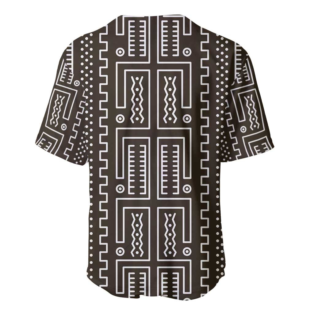 Mali Mud Cloth Bogolanfini Pattern Baseball Jersey - African Pride