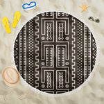 Mali Mud Cloth Bogolanfini Pattern Beach Blanket - African Pride
