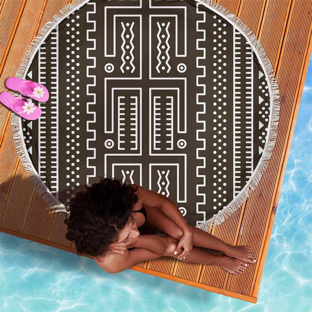 Mali Mud Cloth Bogolanfini Pattern Beach Blanket - African Pride