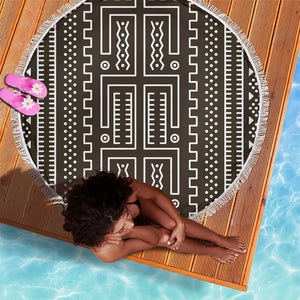 Mali Mud Cloth Bogolanfini Pattern Beach Blanket - African Pride