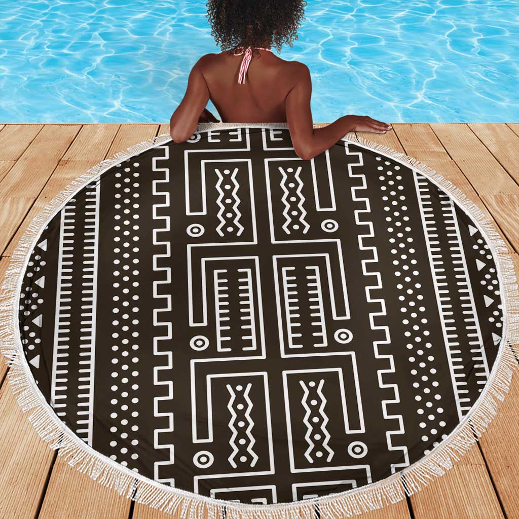 Mali Mud Cloth Bogolanfini Pattern Beach Blanket - African Pride