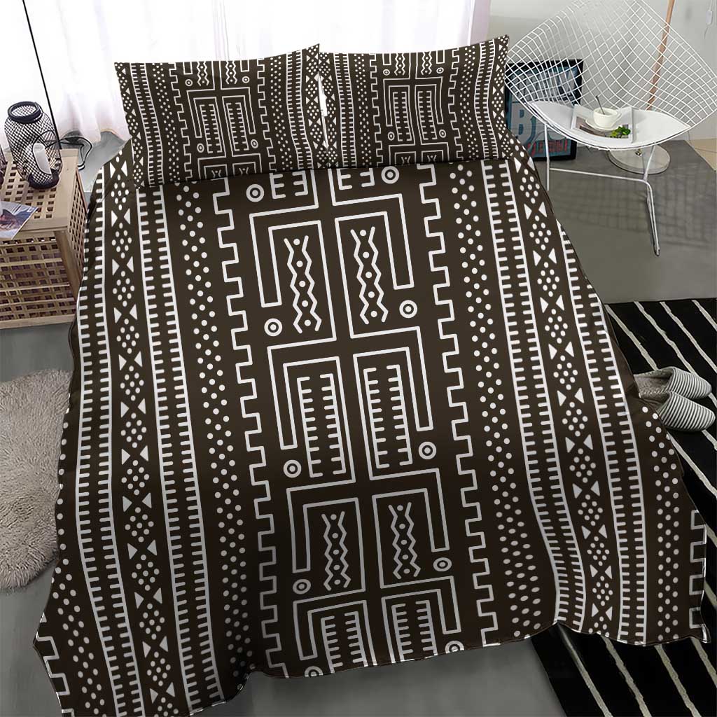 Mali Mud Cloth Bogolanfini Pattern Bedding Set - African Pride