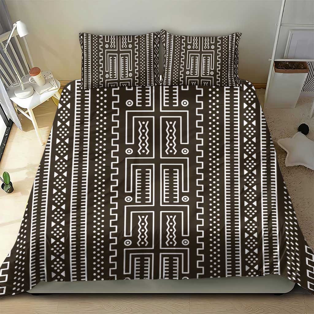 Mali Mud Cloth Bogolanfini Pattern Bedding Set - African Pride