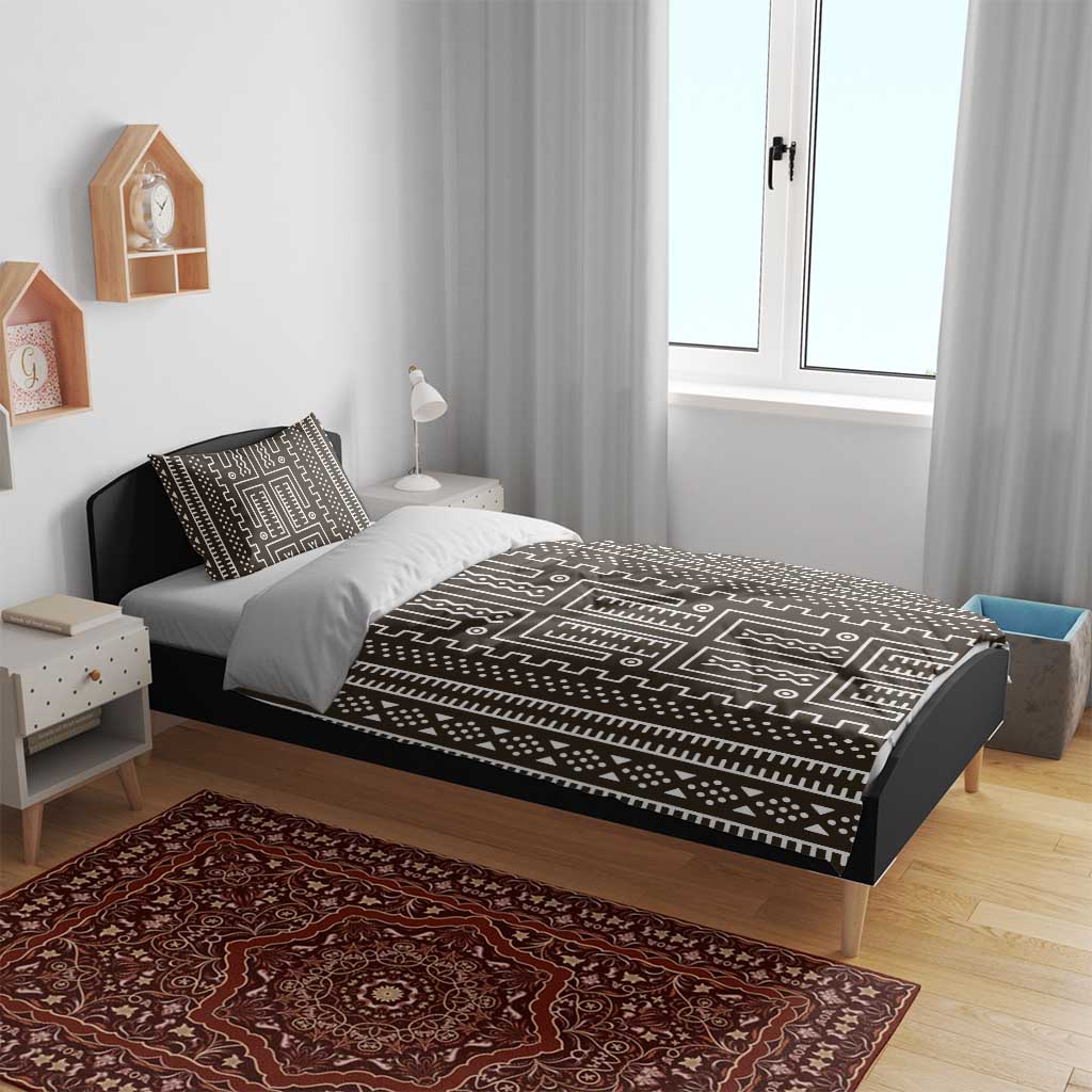 Mali Mud Cloth Bogolanfini Pattern Bedding Set - African Pride