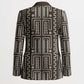 Mali Mud Cloth Blazer Bogolanfini Pattern