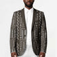Mali Mud Cloth Blazer Bogolanfini Pattern