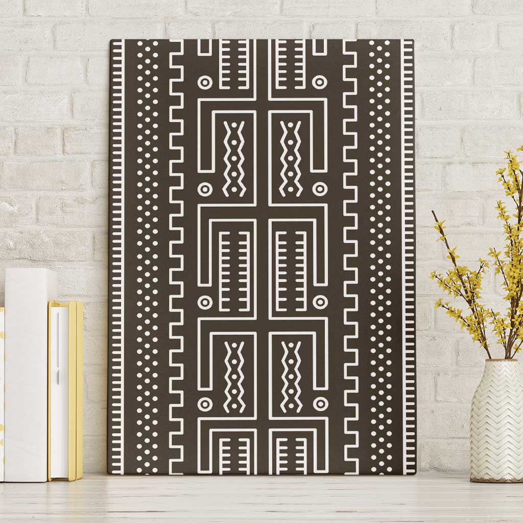 Mali Mud Cloth Bogolanfini Pattern Canvas Wall Art - African Pride
