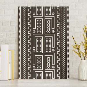 Mali Mud Cloth Bogolanfini Pattern Canvas Wall Art - African Pride