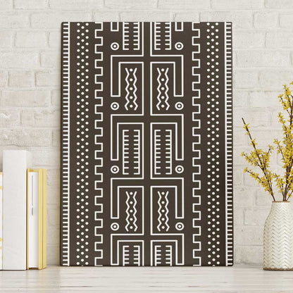 Mali Mud Cloth Bogolanfini Pattern Canvas Wall Art - African Pride