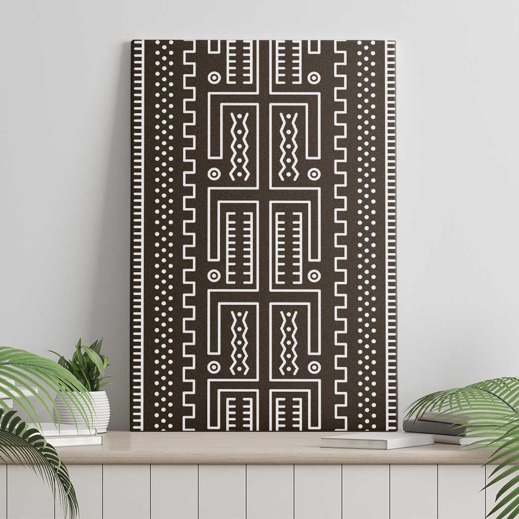 Mali Mud Cloth Bogolanfini Pattern Canvas Wall Art - African Pride