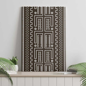 Mali Mud Cloth Bogolanfini Pattern Canvas Wall Art - African Pride