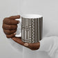 Mali Mud Cloth Ceramic Mug Bogolanfini Pattern